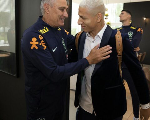 The Brazilian team takes part in the first training session at Juventus CT, in Italy