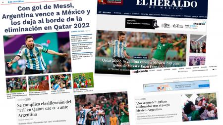 The Mexican media lamented the loss of their national team against Argentina