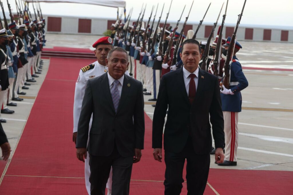 The Prime Minister of Belize, John Briceño, arrives in the country