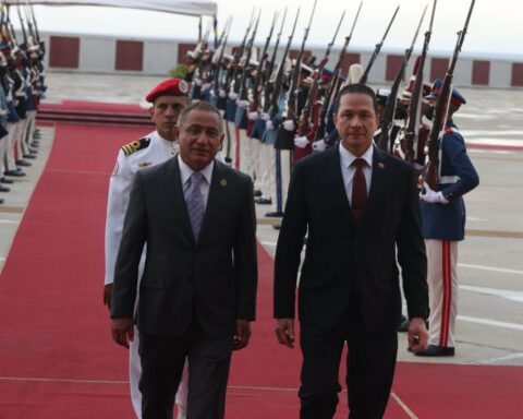 The Prime Minister of Belize, John Briceño, arrives in the country