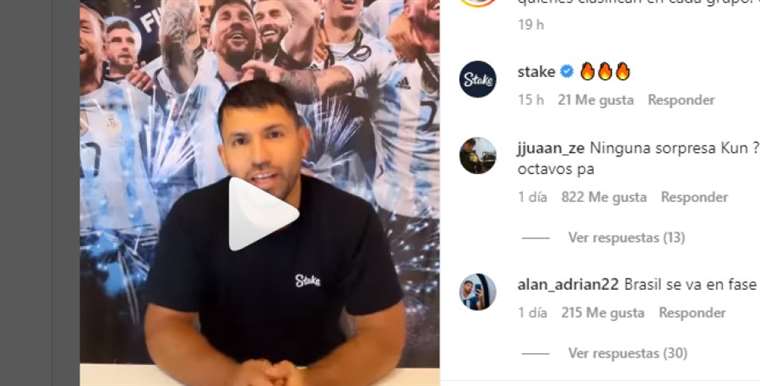 The teams that will reach the round of 16, according to 'Kun' Agüero (video)