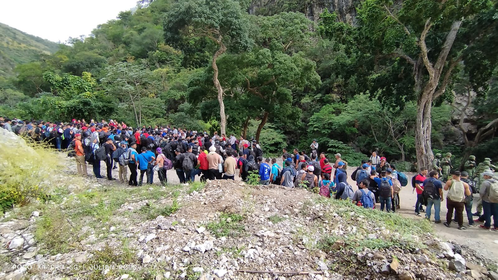 Migrantes detenidos en México