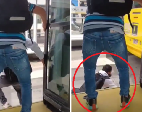 They took it from the game: again a passenger launched from Transmilenio in motion