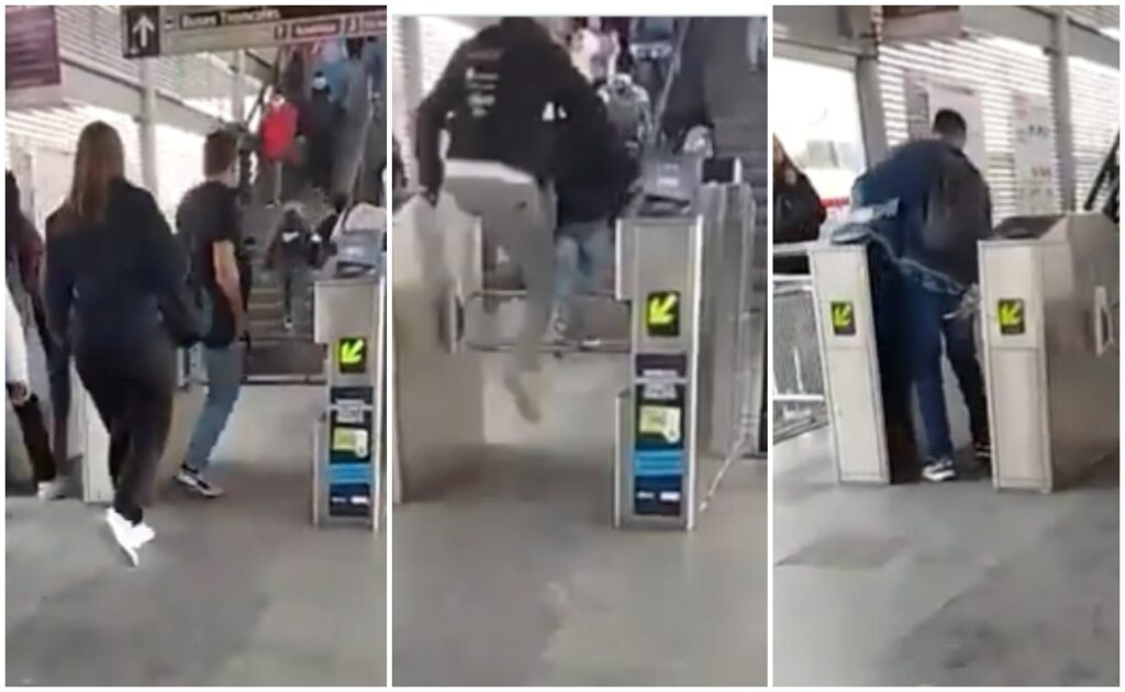 Transmilenio is free?: Outrageous video in which absolutely everyone sneaks