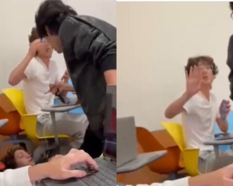 [Video] Boy threatened a schoolmate with a knife demanding that he stop bullying him