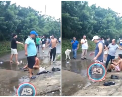 [Video] Community surprised two thieves, arrested them and forced them to take off their clothes