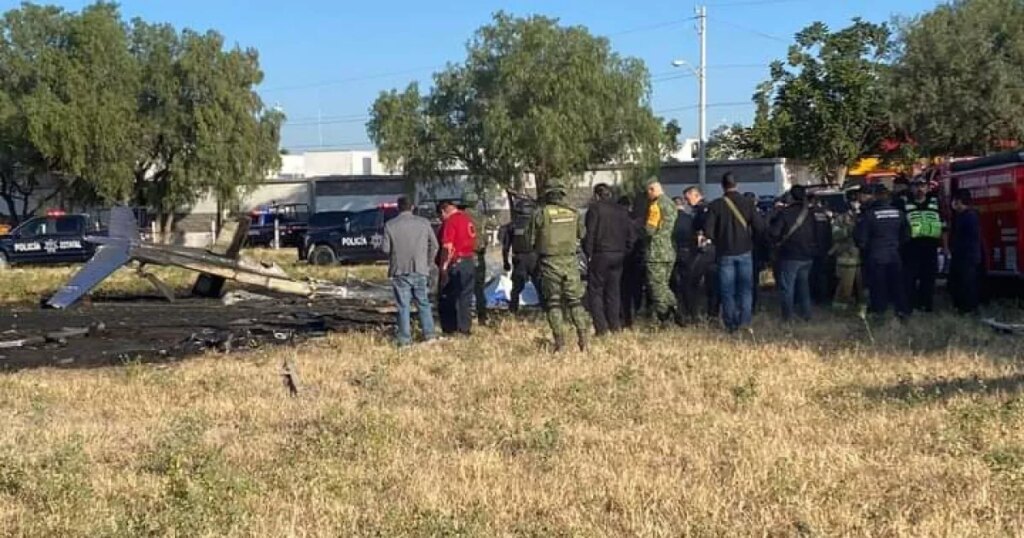 Video shows flock near crashed helicopter in Aguascalientes