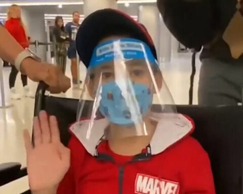 A Cuban boy with leukemia arrives in Miami to receive medical treatment