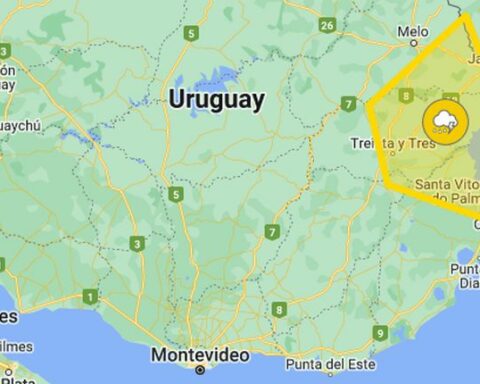 A yellow alert is in force for "strong storms"