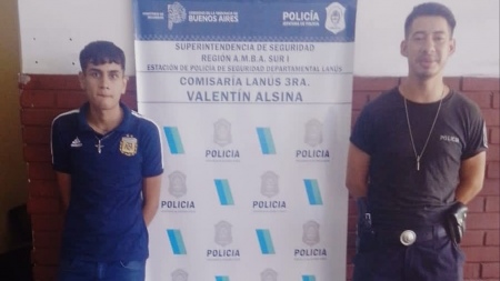 A young man was arrested for vandalizing a Sandro promenade in Lanús