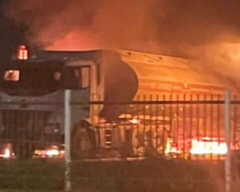 After four hours, a fuel fire was controlled in La Concepción