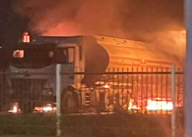 After four hours, a fuel fire was controlled in La Concepción