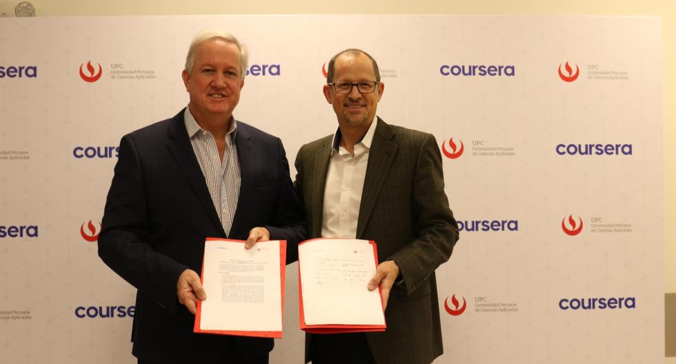 Agreement between the UPC and Coursera will benefit 50 thousand Peruvian professional students and graduates