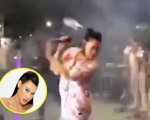 Ana del Castillo received a bottle in the face from a fan in the middle of the show
