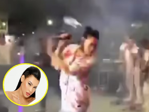 Ana del Castillo received a bottle in the face from a fan in the middle of the show