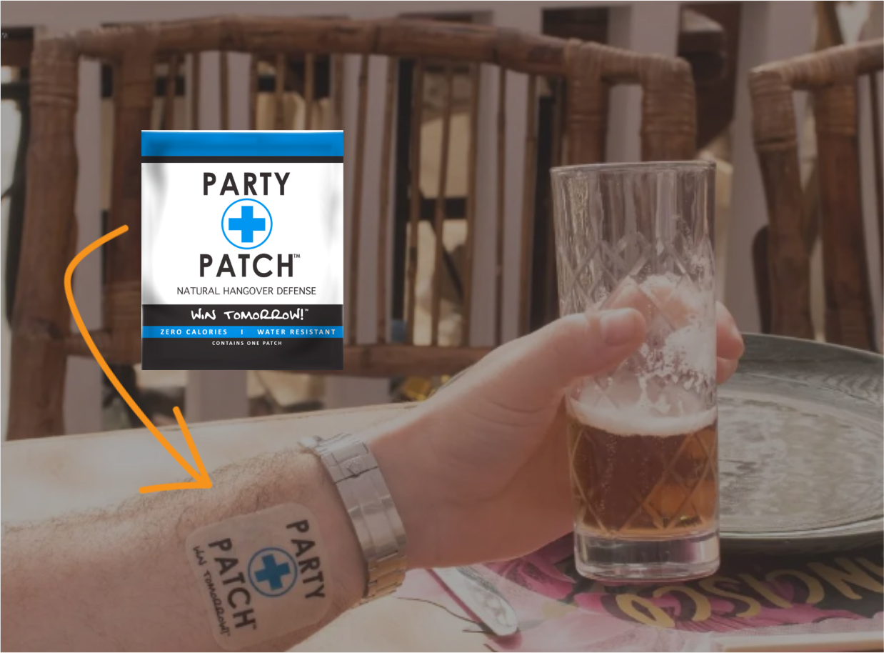 "Anti-hangover" patch does not have a health registry or studies on its effects on health