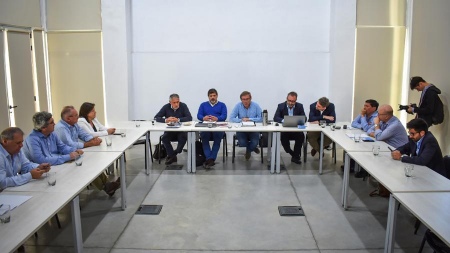 Bahillo evaluated measures for the drought with provincial ministers and the Liaison Table