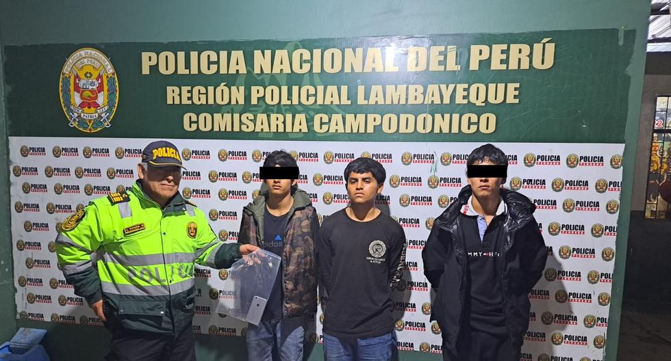 Chiclayo: Criminal gang made up of minors who stole cell phones falls