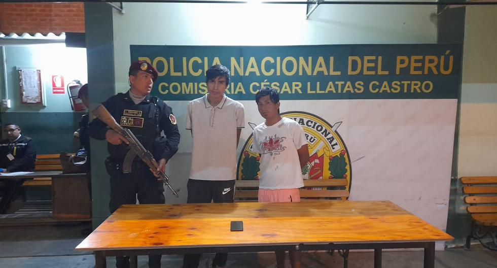 Chiclayo: They used a motorcycle to snatch cell phones and are captured