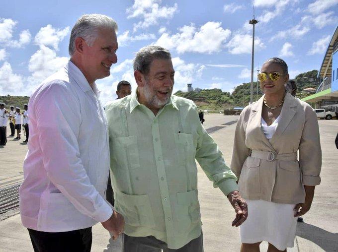 Díaz-Canel en San Vicente y las Granadinas