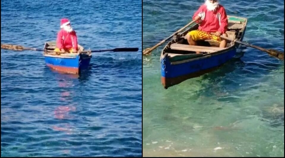 Even Santa Claus leaves for the 'yuma' on a raft