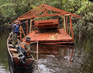 FANB dismantles illegal mining structures in Parque Canaima