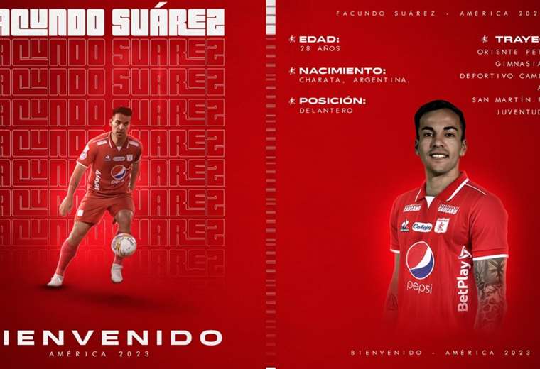 Facundo Suárez was announced as reinforcement of América de Cali