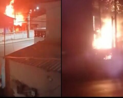 Fire in the workshops of the Luyanó railway, in the Cuban capital