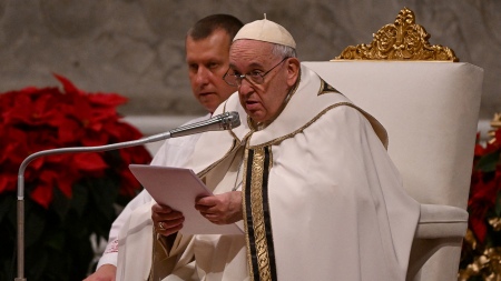 Francis asked for the children who suffer "wars, poverty and injustice"