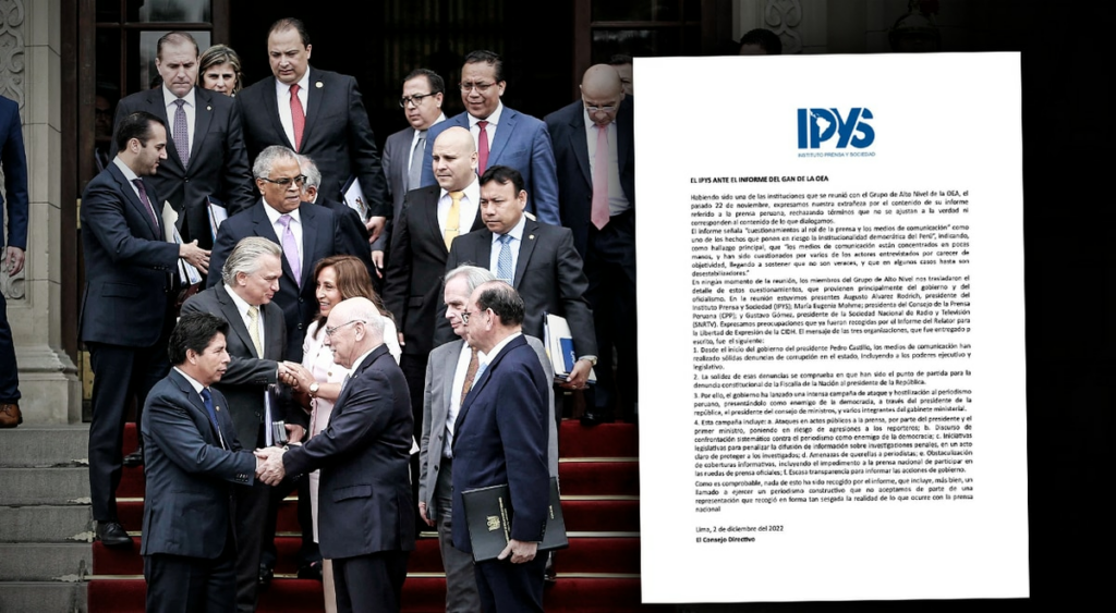 IPYS expresses its "astonishment" at the preliminary report of the OAS mission on the Peruvian press