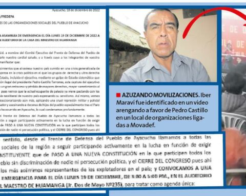 Iber Maraví incites violent marches in favor of the coup leader Pedro Castillo