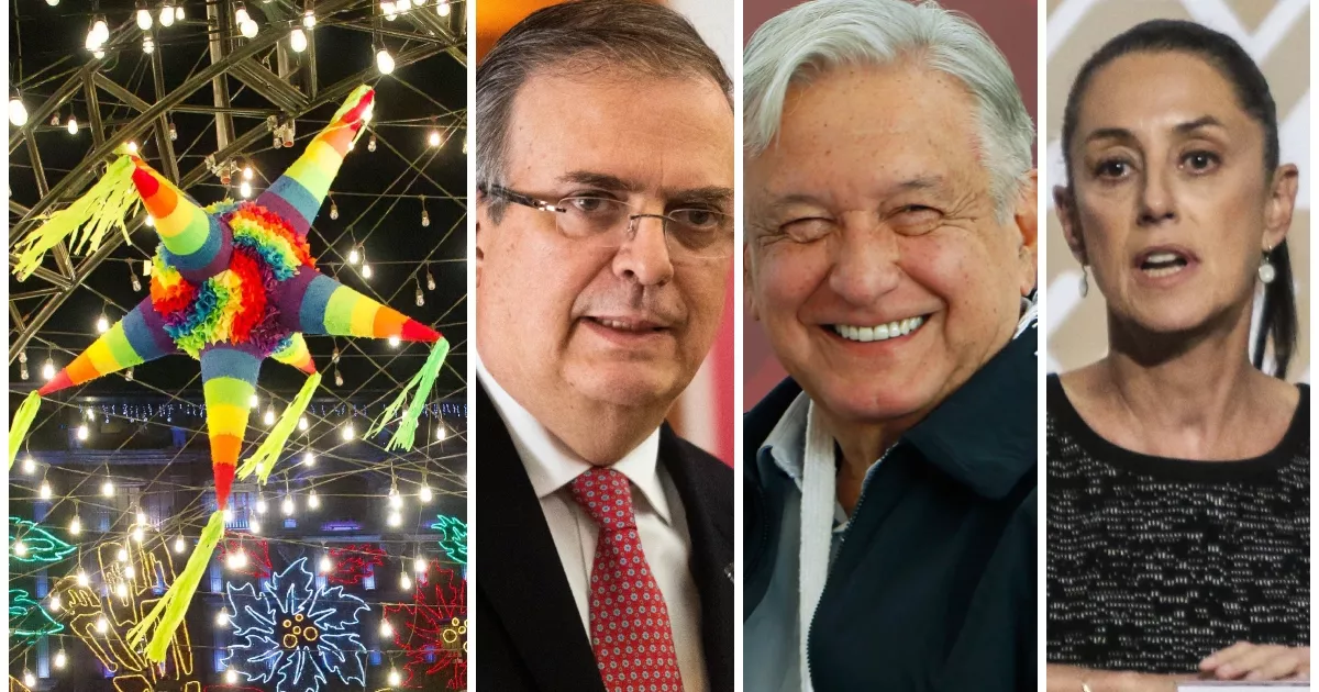 Merry Christmas!  This is how AMLO celebrates, the "caps" and other politicians