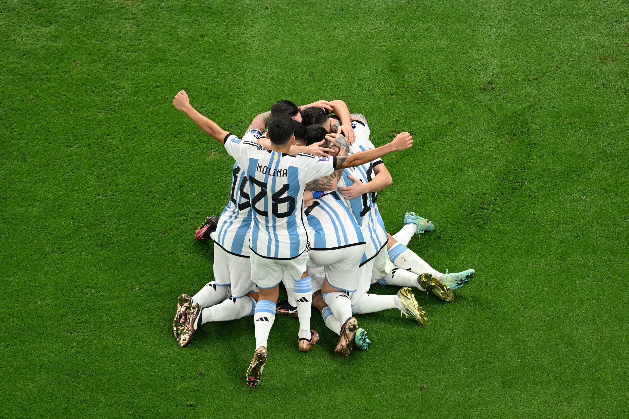 Messi and Di María put Argentina 45 minutes from glory