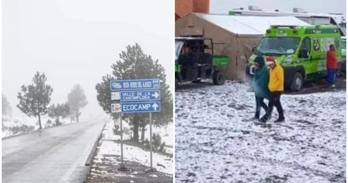 Nevado de Toluca and Ajusco record snowfall and sleet