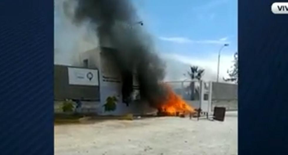 Protesters in Arequipa set fire to and looted the Danper agro-industrial company