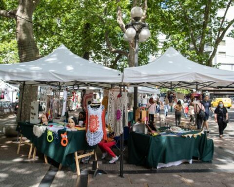 Solidarity economy fair in Plaza Cagancha