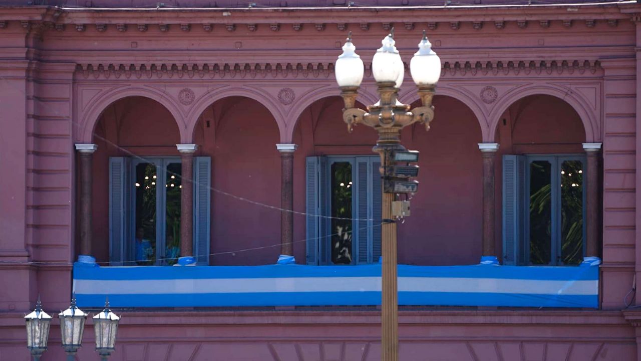 The Casa Rosada made the historic balcony available to the champion players