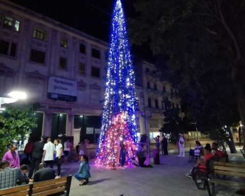 The Christmas tree in Havana, the only luminous thing at the end of the year