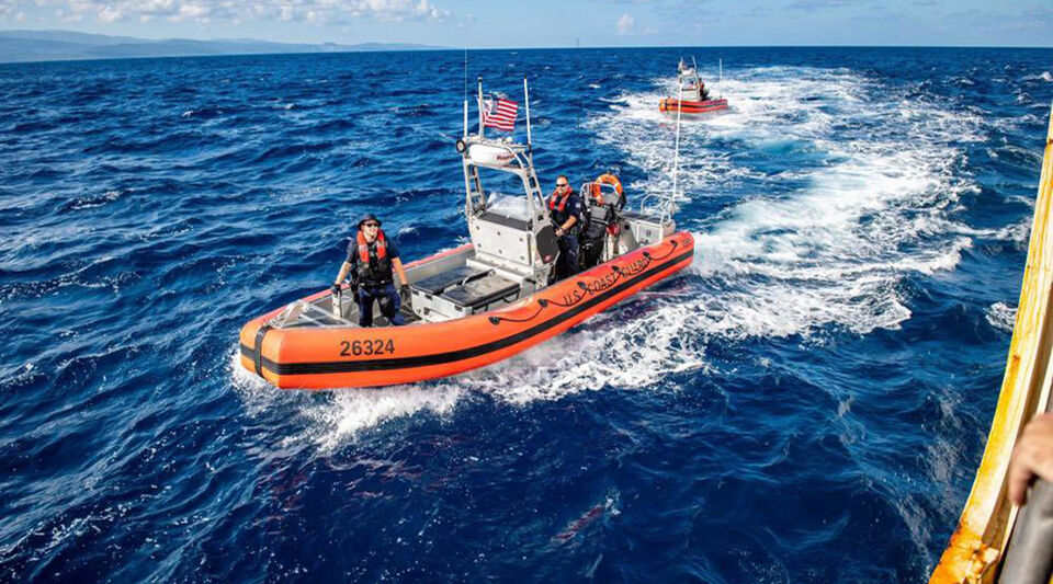 The US Coast Guard is looking for nine Cuban rafters who were shipwrecked before reaching Florida