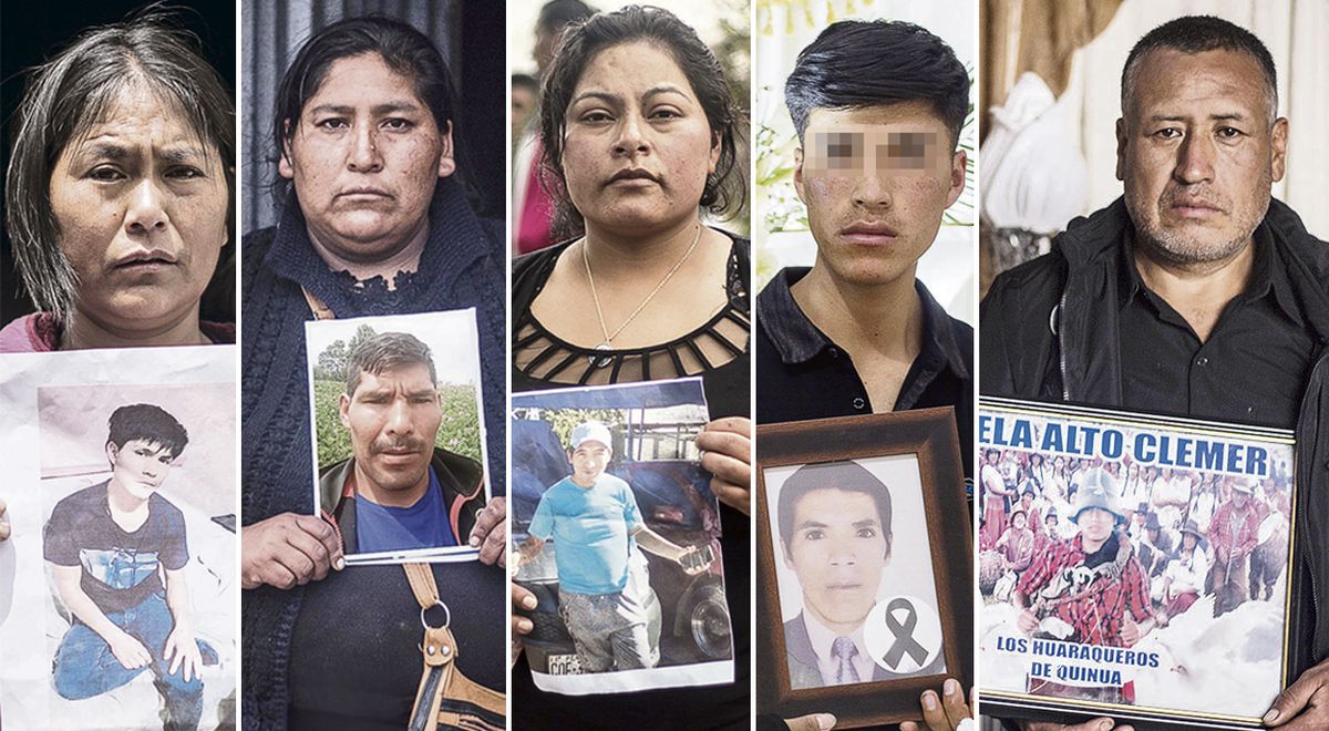 The nine victims of the military repression in Ayacucho