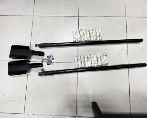 They seize more than half a kilo of cocaine introduced in an agricultural tool