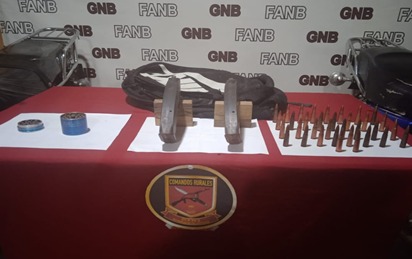 They seized the Tren del Llano 34 bullets for rifles