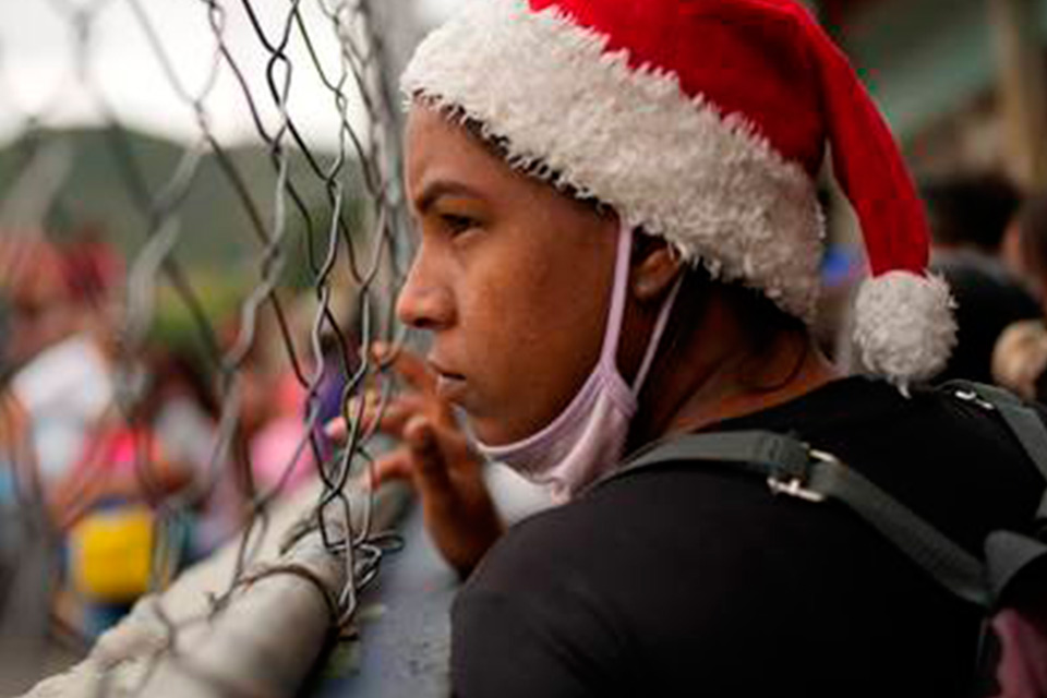 Toasting the New Year by video call, the solution for Venezuelan migrants