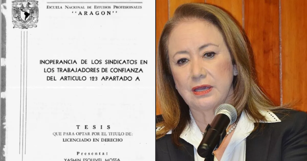 UNAM: "high level of matches" between Yasmín Esquivel's thesis and student