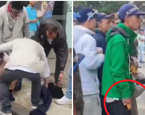 [Video] A thief who received justice by his own hand was defended with a dagger in hand