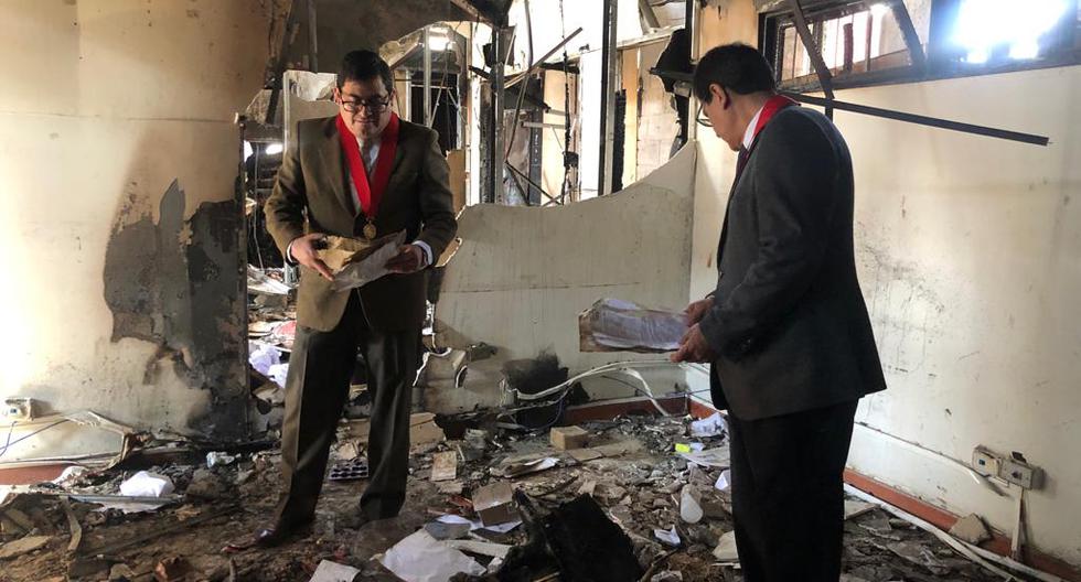 1,200 files burned in the El Pedregal Court, during protests in Arequipa