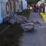 A student is in serious condition after the collapse of a mural in Sancti Spíritus