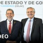 Alberto Fernández handed over the pro tempore presidency of Celac to Ralph Gonsalves