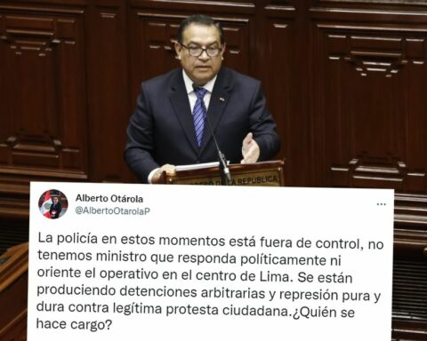 Alberto Otárola criticized the repression in marches in 2020: "The police are out of control"