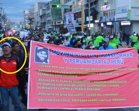 Another senderista leads the protests in Huancayo